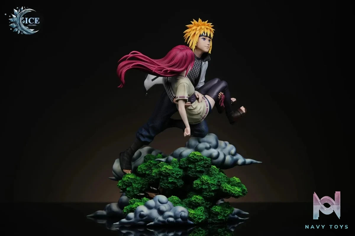 ICE Studio - Naruto Minato & Kushina Under the Moon resin statue Navy Toys anime figure