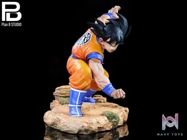 PlanB Studio - Dragon Ball Goku Fighting Stance resin statue Navy Toys anime figure