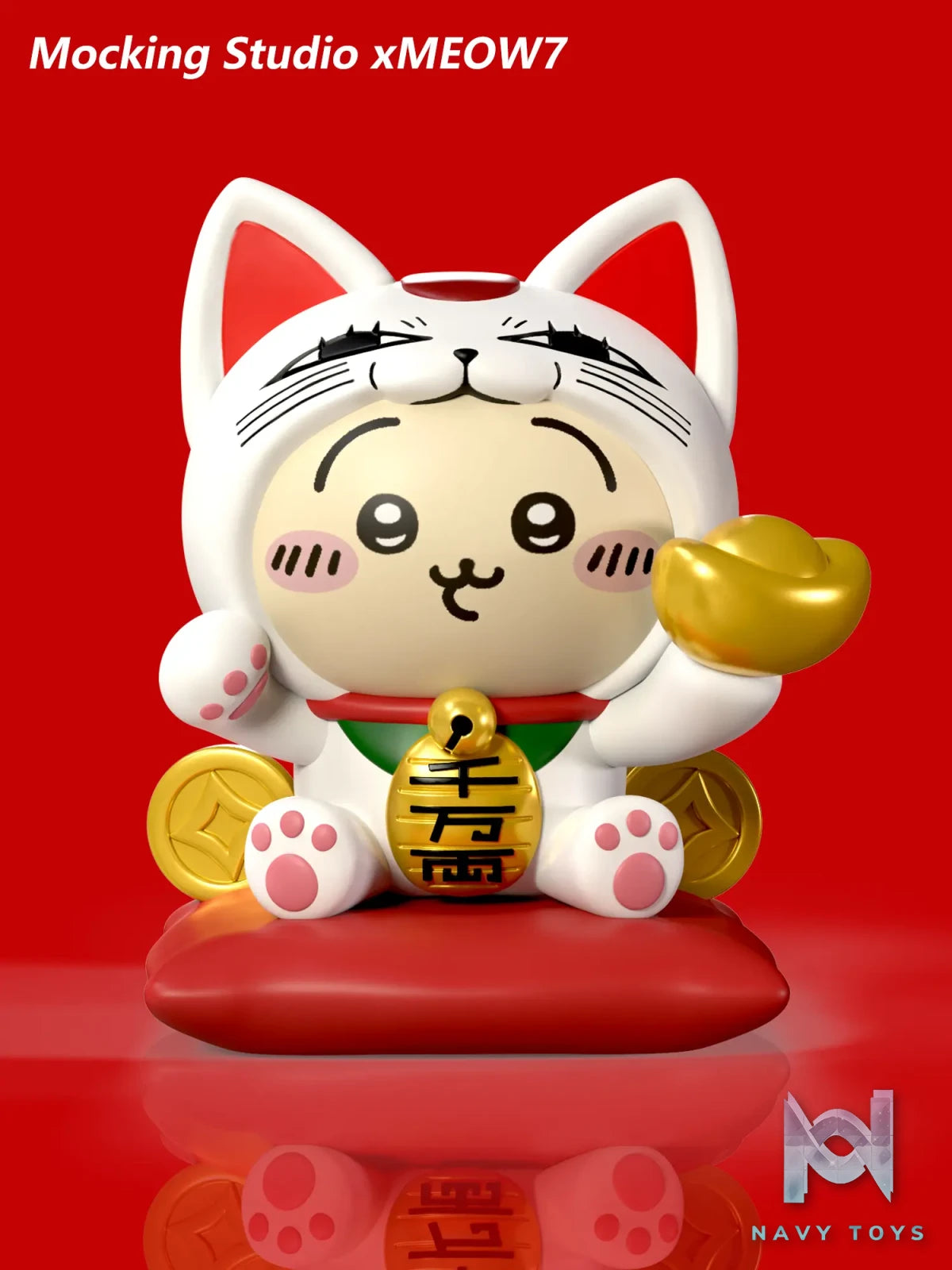 Zhu Yi Wan Jia Studio X Meow7 Studio – chiikawa Usagi cos Turbo Granny Lucky Cat Figurine