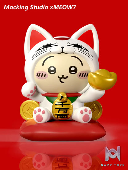 Zhu Yi Wan Jia Studio X Meow7 Studio – chiikawa Usagi cos Turbo Granny Lucky Cat Figurine