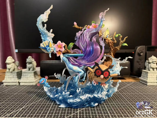 Mimi Studio - Suicune, Vaporeon, Celebi, Wooper, Hoothoot Pokémon resin statue Navy Toys anime figure