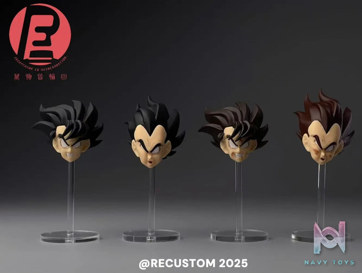 Recustom Studio – Dragon Ball Son Goku & Vegeta Beaten Double Head Sculpture Set