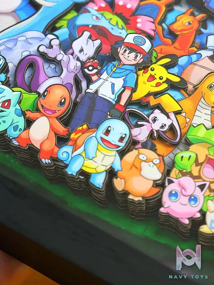 Yu Zhi Jiang Studio – Pokémon Multiple Characters 3D Decorative Painting Pokémon