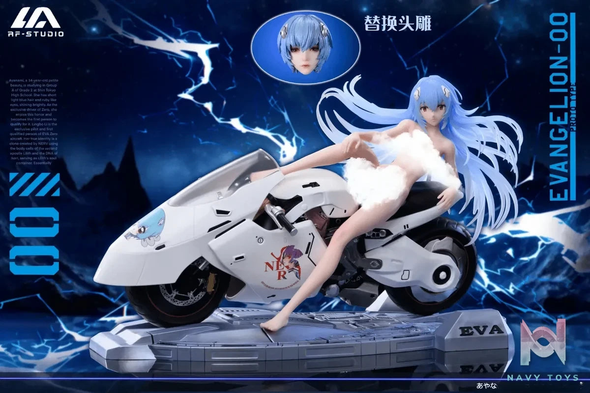 AF Studio - Neon Genesis Evangelion Rei Ayanami Biker resin statue Navy Toys anime figure