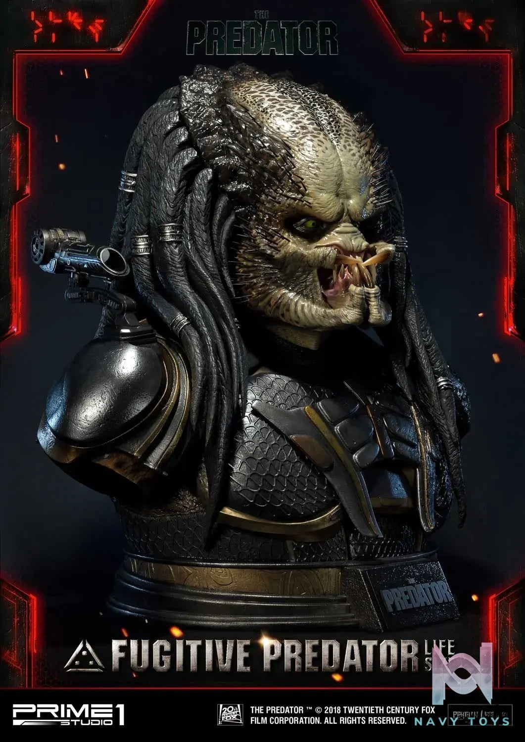 Prime 1 Studio – Life Size Bust The Predator (Film) Fugitive Predator LSTPR-01 LSTPR-01DX (Licensed)