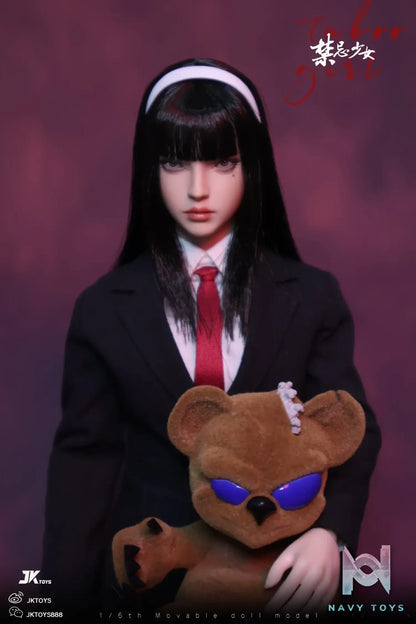 JKTOYS – Tomie 1/6 Taboo girl Tomie cosplay version Movable Eye Double Headed Sculpture Configuration K-005