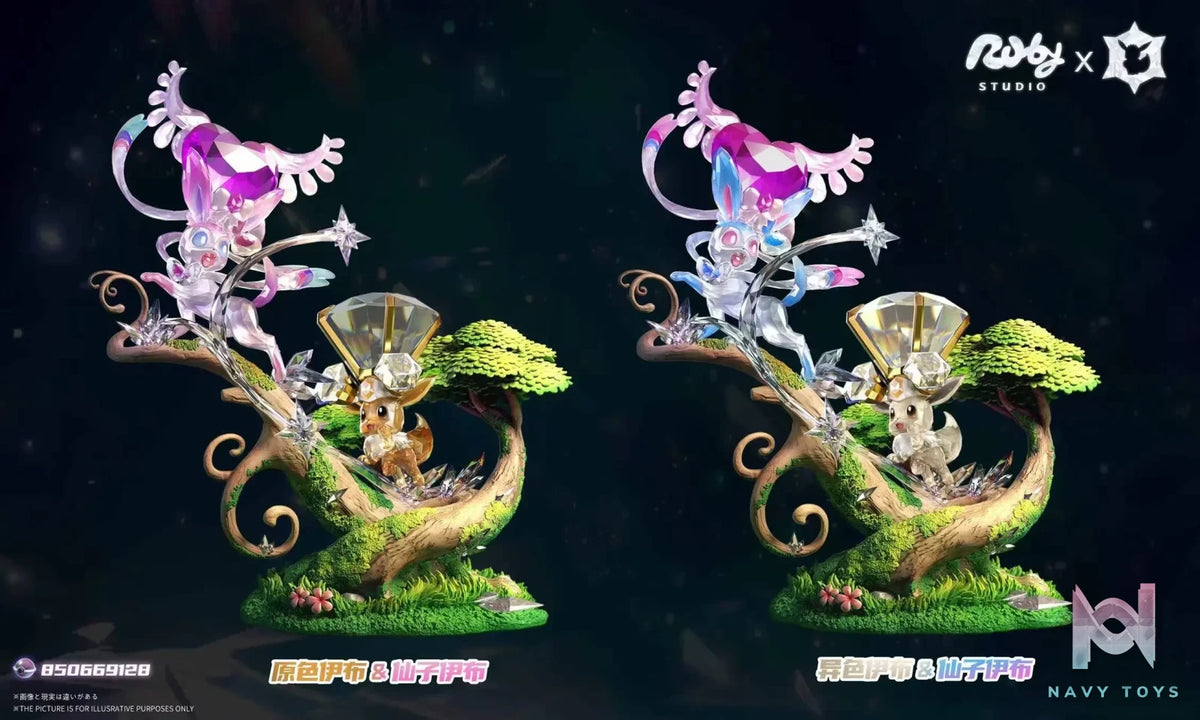 Ruby Studio – Pokémon Terastal Eevee Forest Eevee & Sylveon