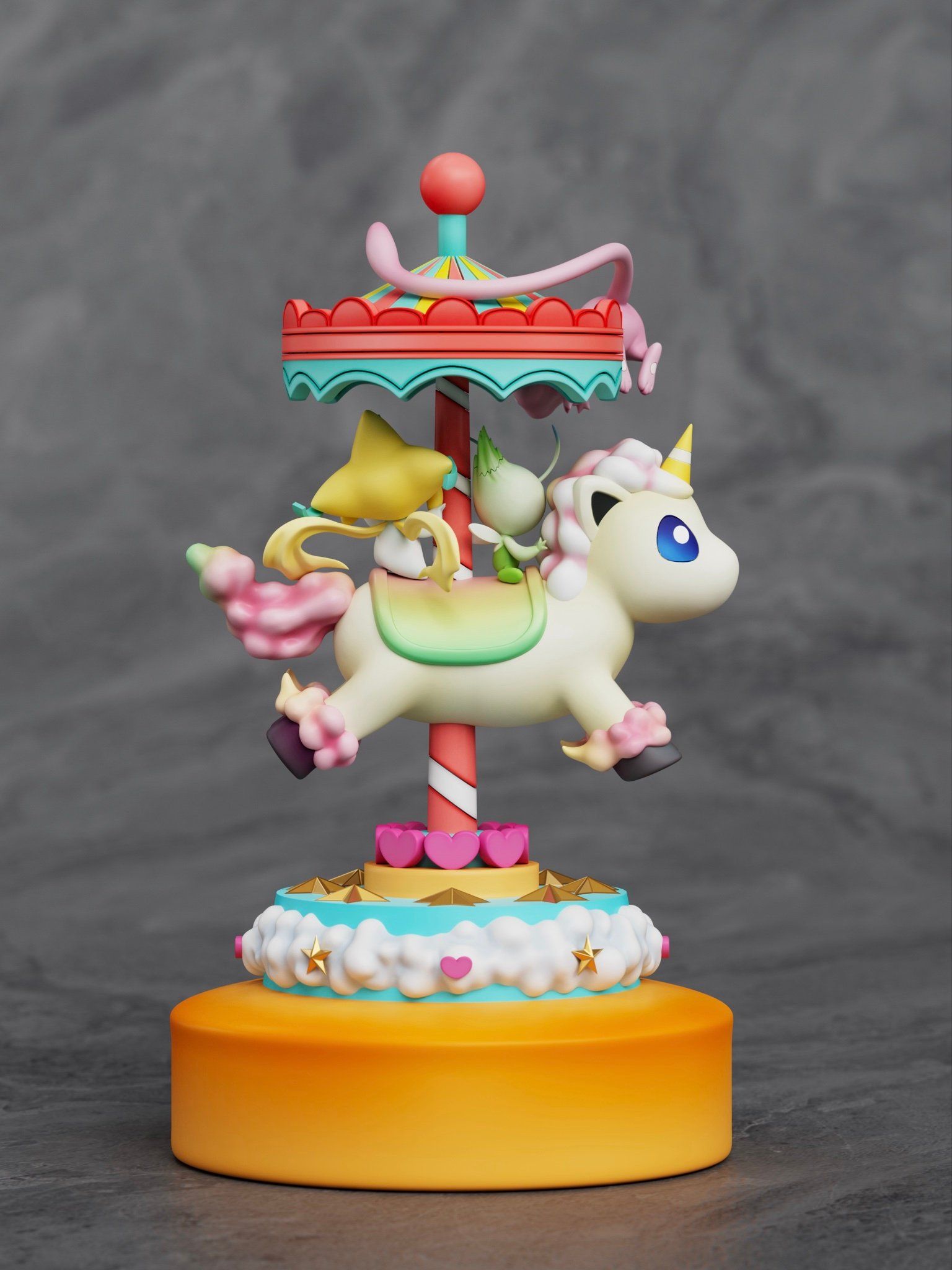 Mew, Celebi & Jirachi - Pokemon - Sun Studio resin statue Sun Studio anime figure