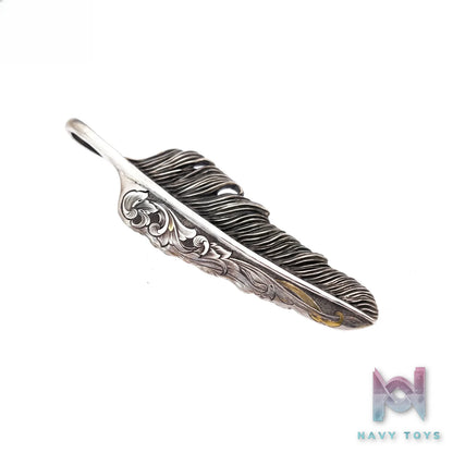 Raven Studio (silver jewelry) – Original Exclusive Design Indian Feather Pendant Original