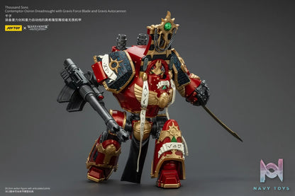 JOYTOY Studio – Warhammer ‘The Horus Heresy’ Thousand Sons Contemptor-Osiron Dreadnought With Gravis Force Blade And Gravis Autocannon JT8636 (Licensed)