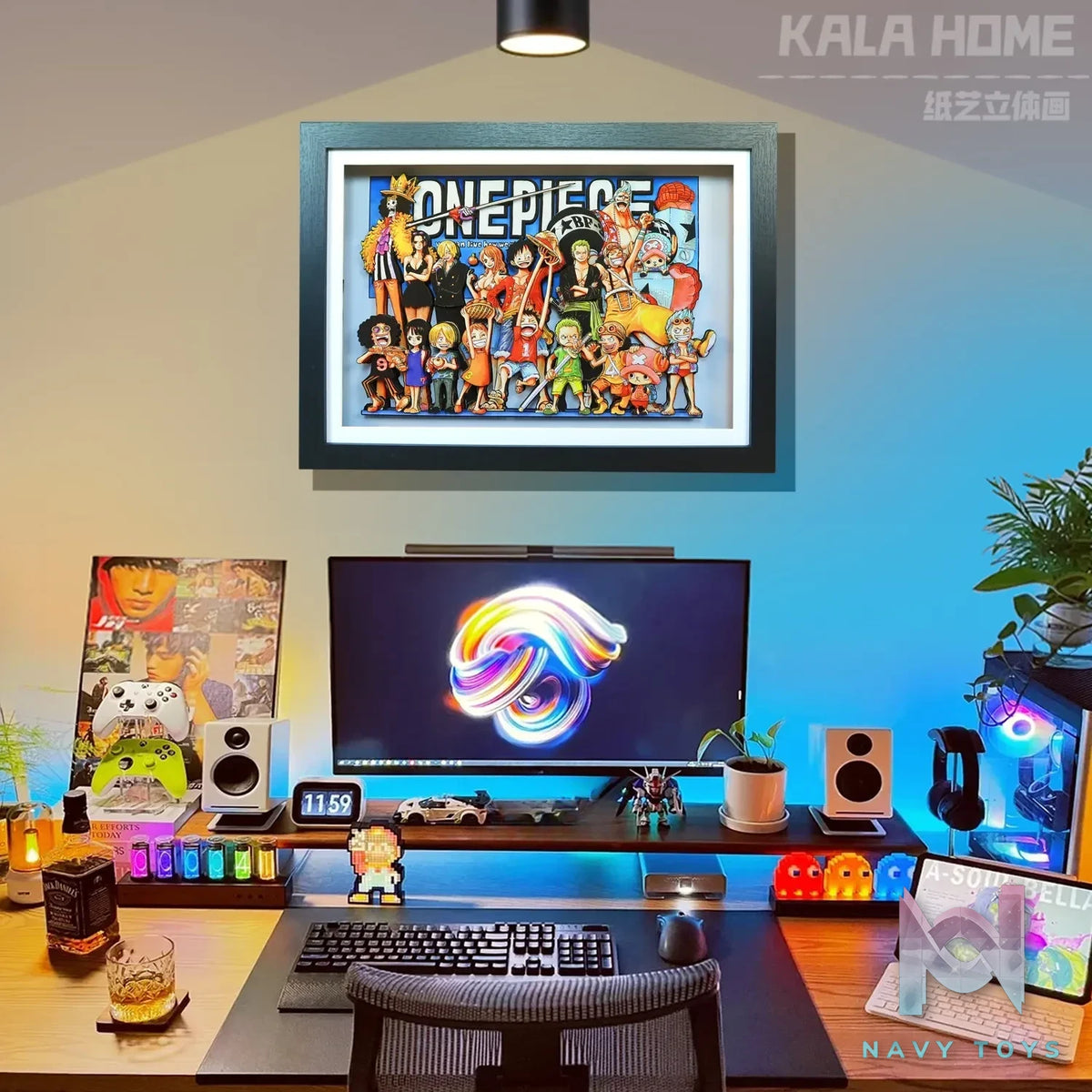 KALA HOME Studio – One Piece Multiple Characters #02 3D Decorative Painting One Piece