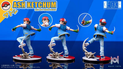 Keke Studio – Ash Ketchum & Charmander Evolution Set & Pikachu, Squirtle, Bulbasaur