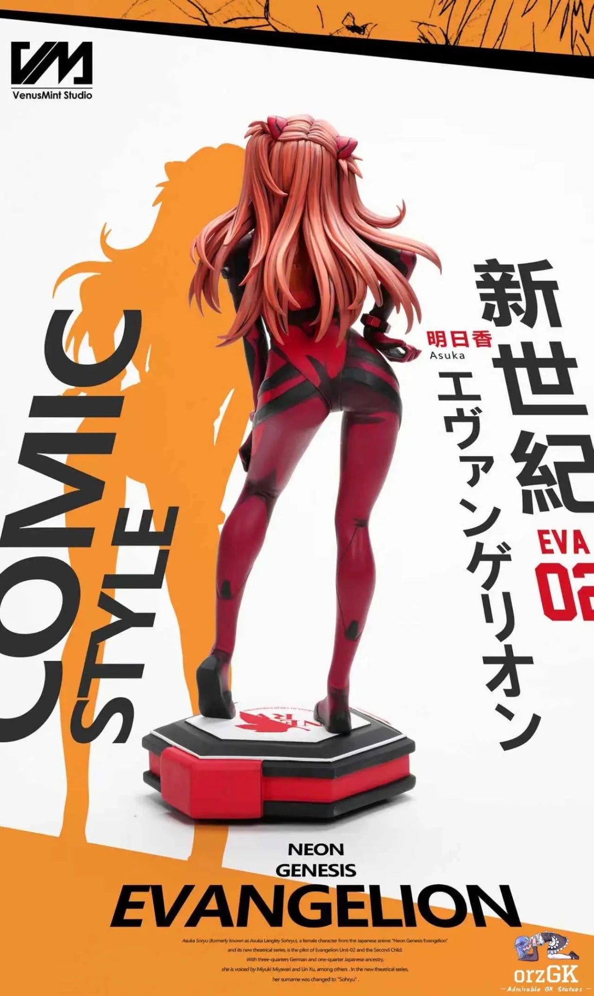 Anime Painted Series 01 Soryu Asuka Langley Neon Genesis - Evangelion - Venus Mint Studio resin statue Navy Toys anime figure