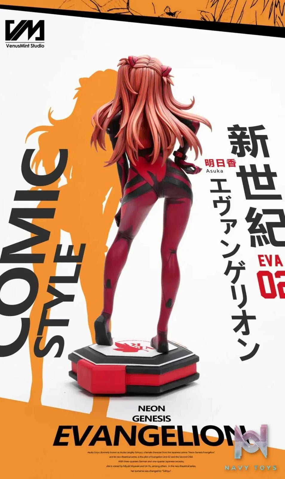 Anime Painted Series 01 Soryu Asuka Langley Neon Genesis - Evangelion - Venus Mint Studio resin statue Navy Toys anime figure