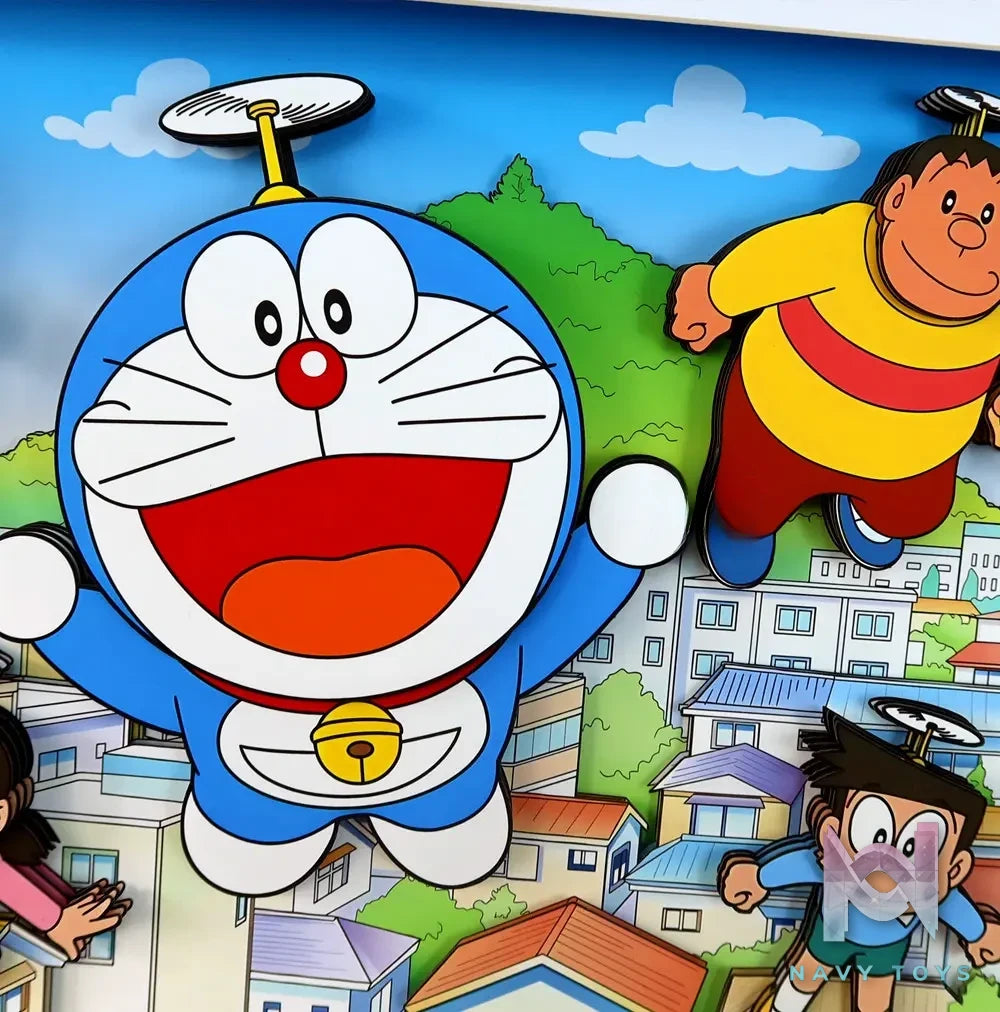 KALA HOME Studio – Doraemon Multiple Characters #03 3D Decorative Painting Doraemon