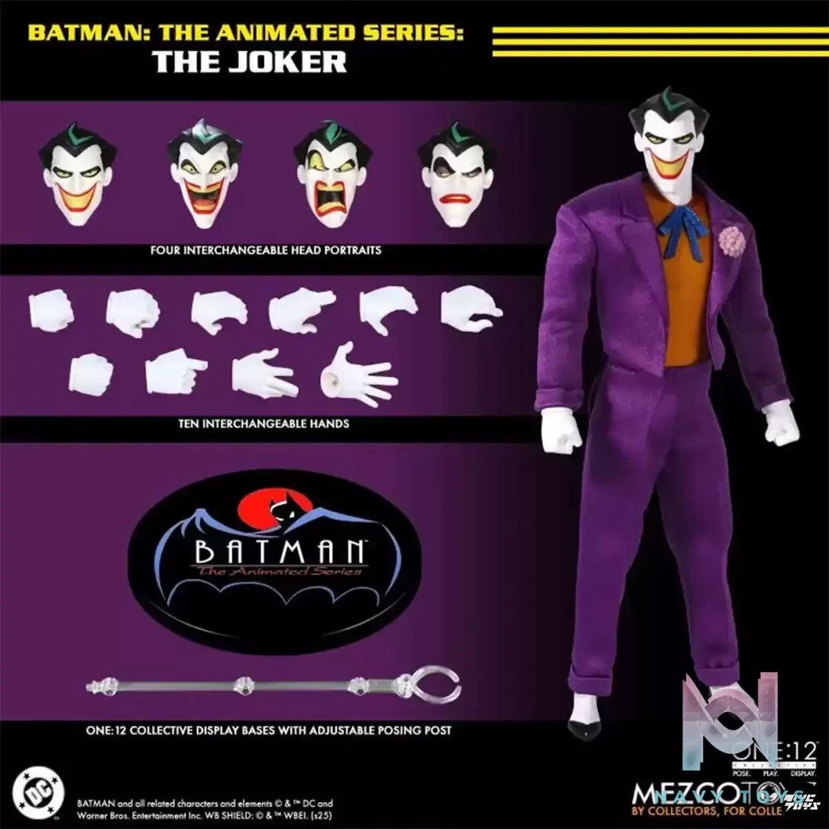 Mezco Studio – Batman 1/12 DC Animated Batman Joker Action Figure (Licensed)