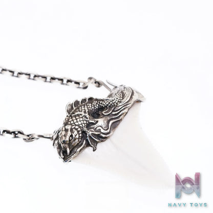 Raven Studio (silver jewelry) – Original Exclusive Custom Koi Fish Shark Bezel‑Set Pendant Original