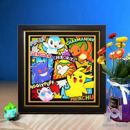 Yu Zhi Jiang Studio – Pokémon Multiple Characters Series #12 3D Decorative Painting Pokémon