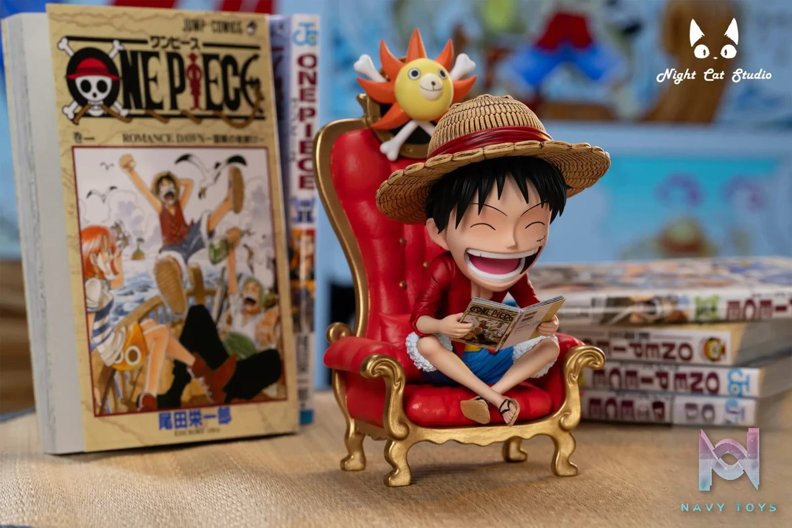 Night Cat Studio – One Piece Reading Luffy
