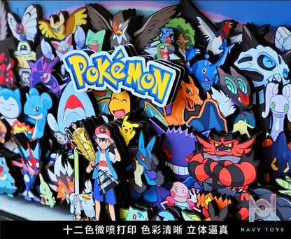 KALA HOME Studio – Pokémon Multiple Characters #18 3D Decorative Painting Pokémon