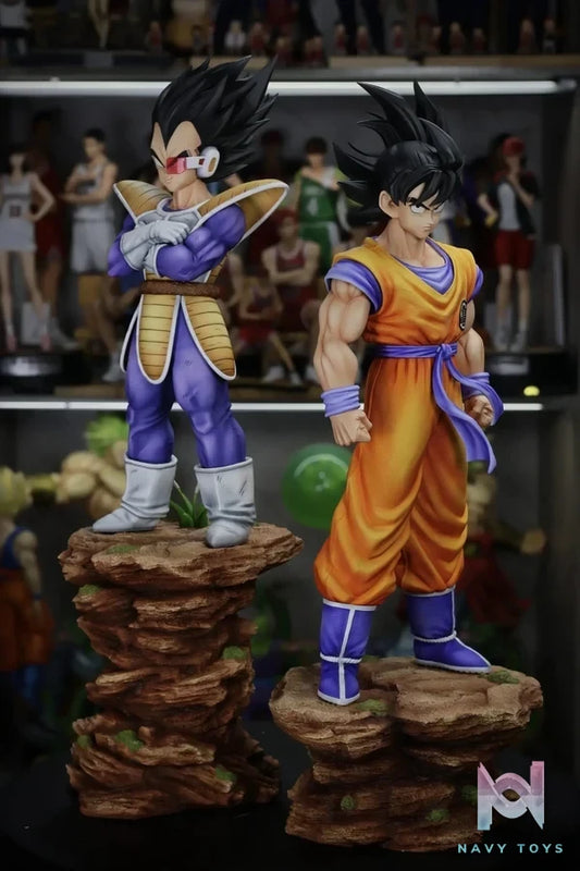 Infinite Studio - Dragon Ball Saiyan Goku & Vegeta resin statue Navy Toys anime figure