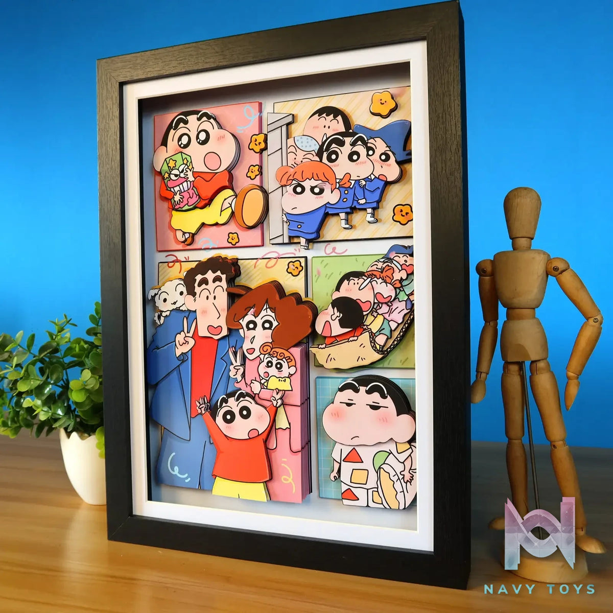 KALA HOME Studio – Crayon Shin-chan Multiple Characters #08 3D Decorative Painting Crayon Shin-chan