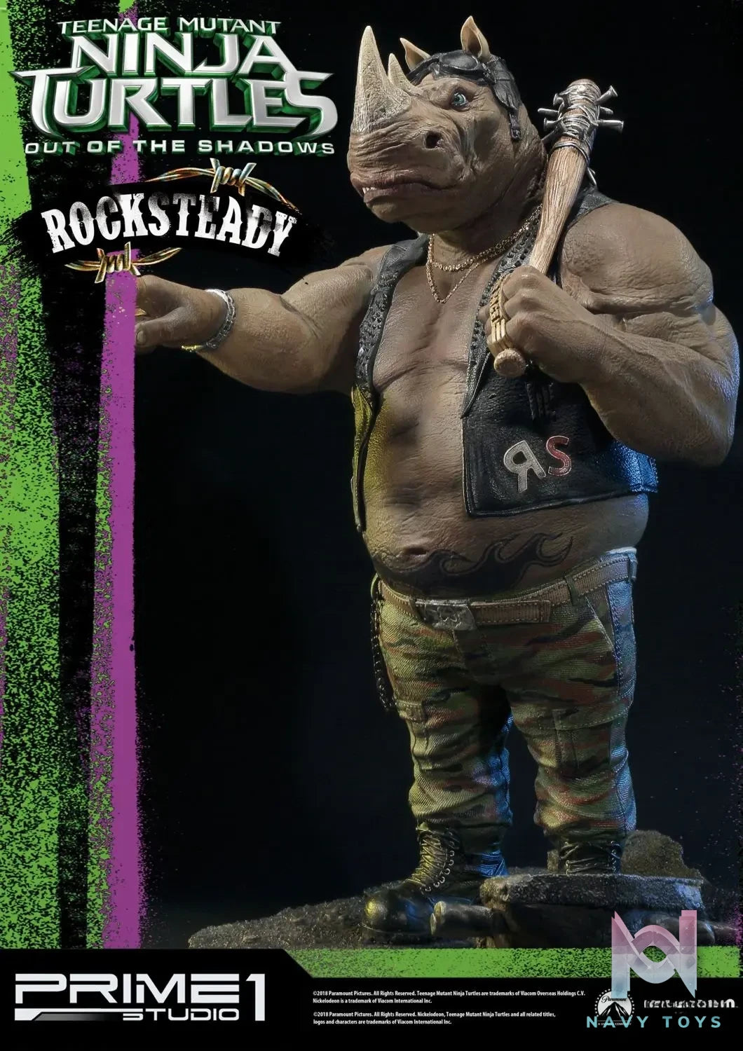 Prime 1 Studio – Premium Masterline Teenage Mutant Ninja Turtles: Out of the Shadows (Film) Rocksteady PMTMNT-02 (Licensed)