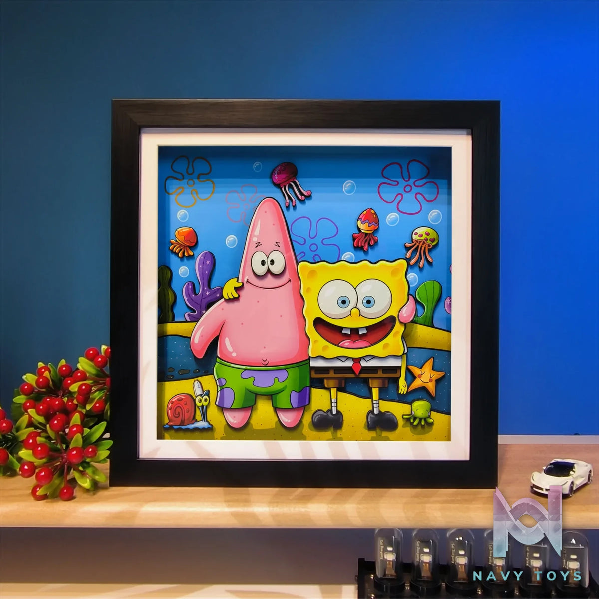 Yu Zhi Jiang Studio – SpongeBob X Patrick Star 3D Decorative Painting SpongeBob SquarePants