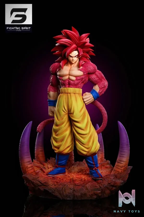 Fighting Sprit Studio - Dragon Ball DAIMA Super Saiyan 4 Goku resin statue Navy Toys anime figure