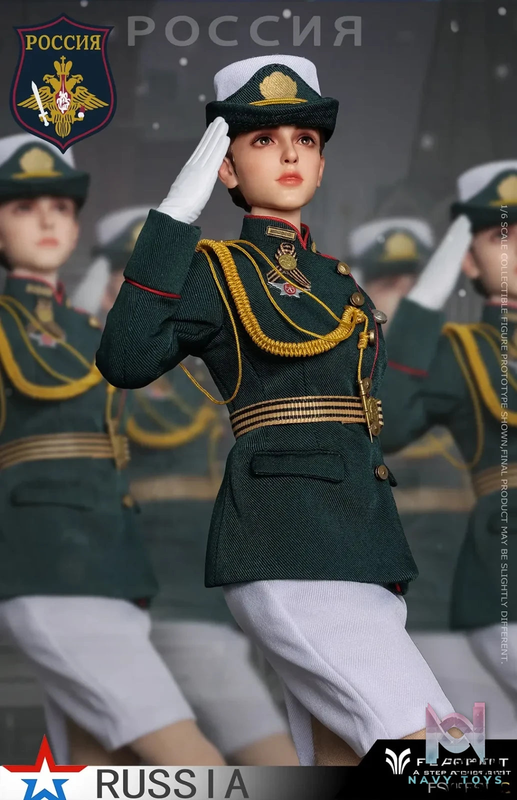 FLAGSET – Original 1/6 Russian Female Soldiers Ministry of Internal Affairs FS-73054A & Ninth Women’s Military Academy FS-73054B & Aerospace Defense Forces FS-73054C (Licensed)