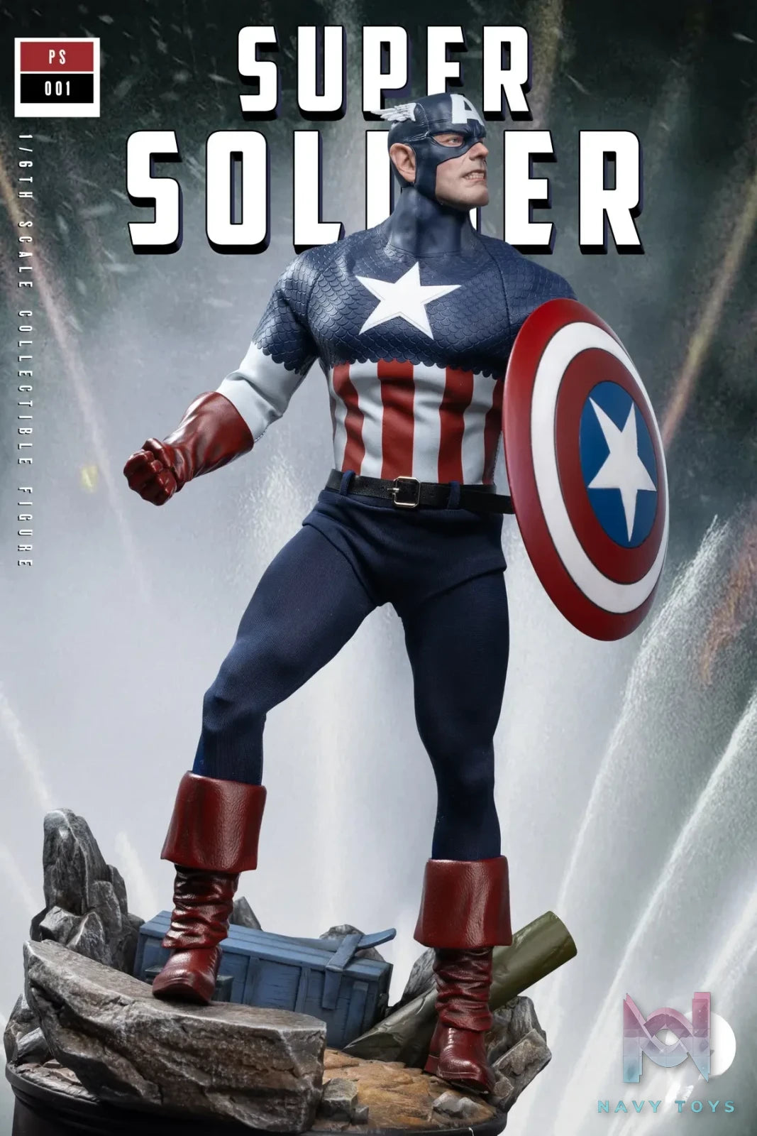 Power Studio – Marvel 1/6 scale super soldier Captain America figure PS001