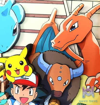 KALA HOME Studio – Pokémon Multiple Characters #12 3D Decorative Painting Pokémon