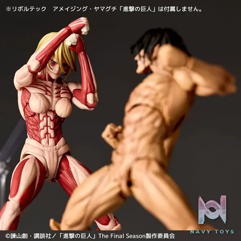 Kaiyodo – Revoltech Amazing Yamaguchi Attack on Titan Armored Titan & Female Titan (Licensed)
