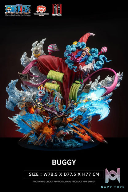 JIMEI PALACE Studio – ONE PIECE New Yonko BUGGY Limited Edition Statue (Licensed)