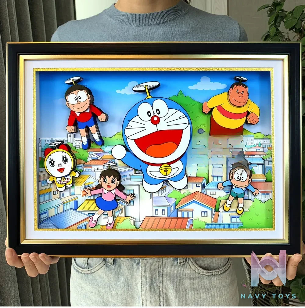 KALA HOME Studio – Doraemon Multiple Characters #03 3D Decorative Painting Doraemon