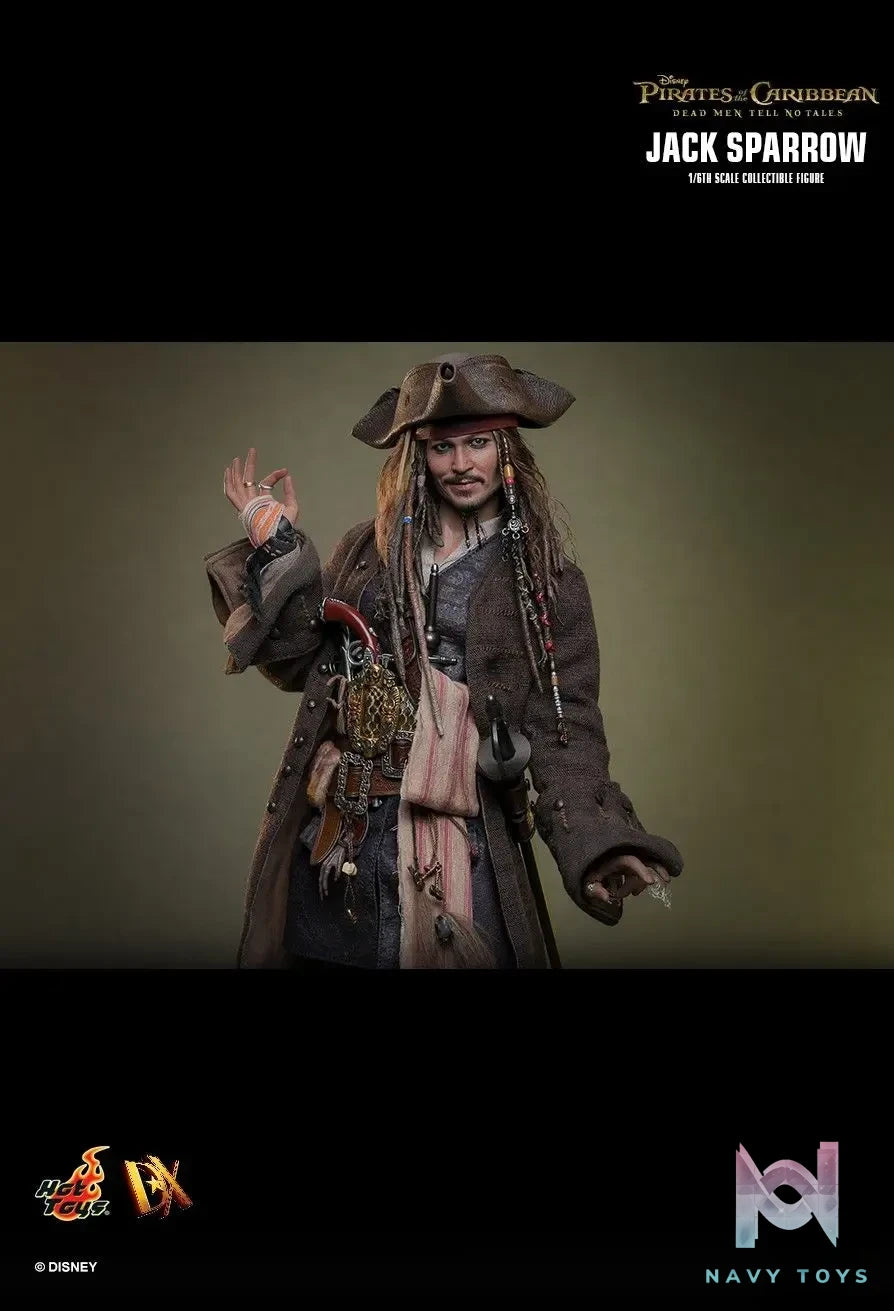 Hottoys – Pirates of the Caribbean: Dead Men Tell No Tales Jack Sparrow 1/6th scale Collectible Figure DX37 DX38 (Licensed)