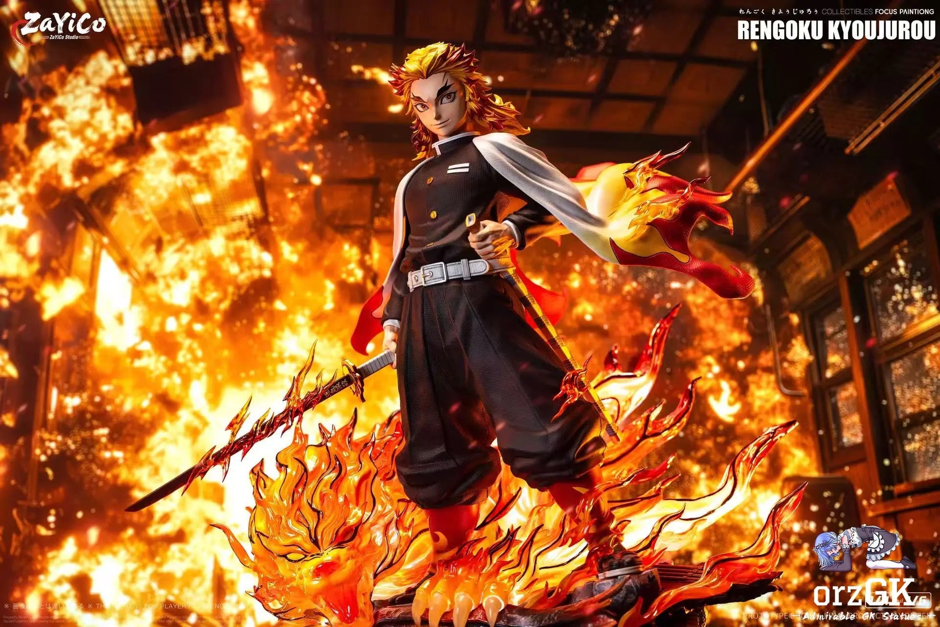 Flame Hashira Kyojuro Rengoku - Demon Slayer - Zayico Studio resin statue Navy Toys anime figure