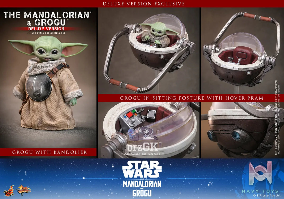 Hottoys – Star Wars: The Mandalorian X Grogu The Mandalorian and Grogu 1/6th scale Collectible Set MMS871 MMS872 (Licensed)