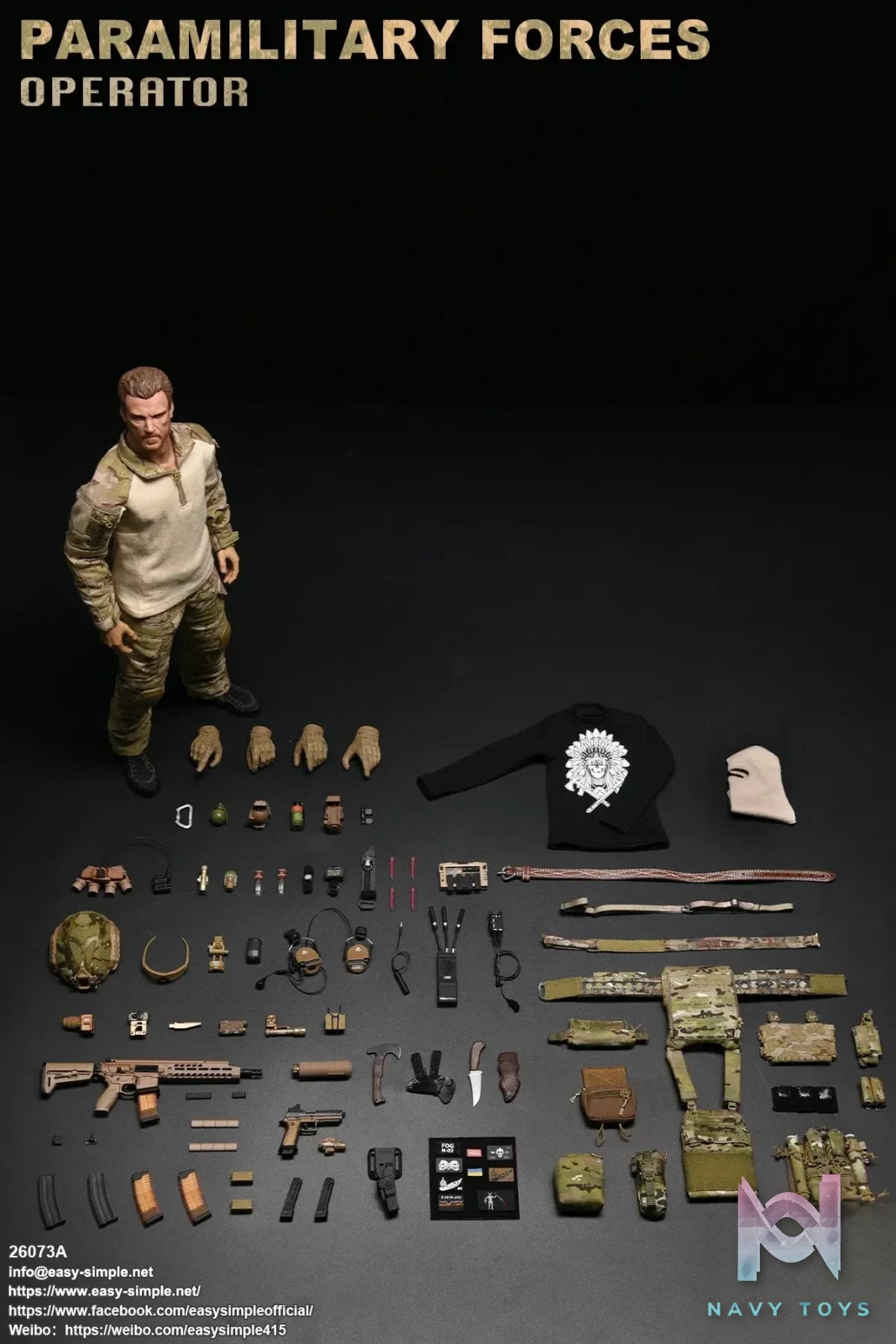 Easy Simple – Paramilitary Forces Operator Action Figure 26073A X 26073B (Licensed)
