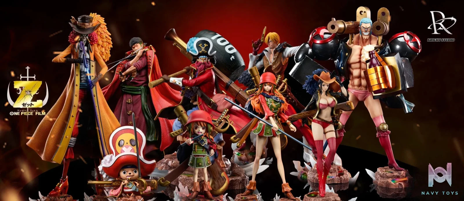 One Piece Red Straw Hats Resonance Franky – BRIGHT Studio | Navy Toys