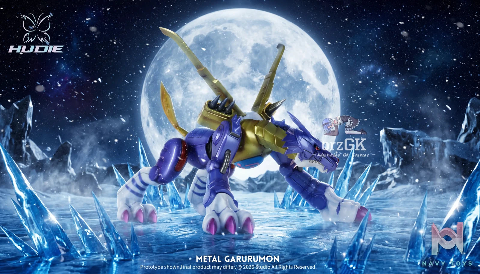 Hudie Studio – Metal Garurumon Digimon