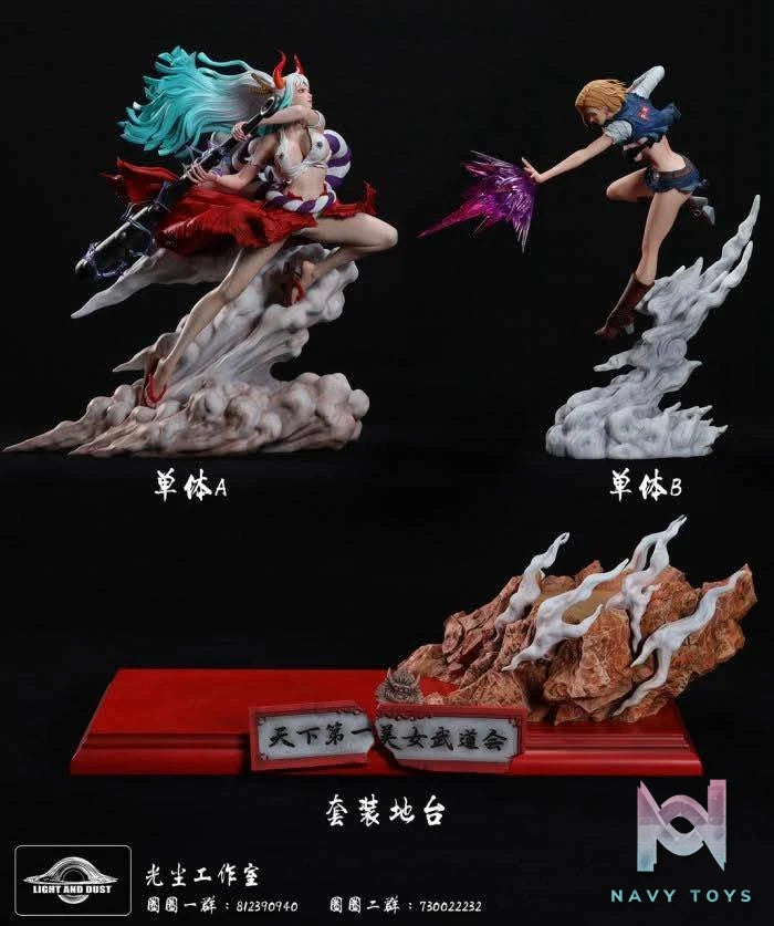 Yamato vs Android 18 resin statue Light and Dust Studio anime figure