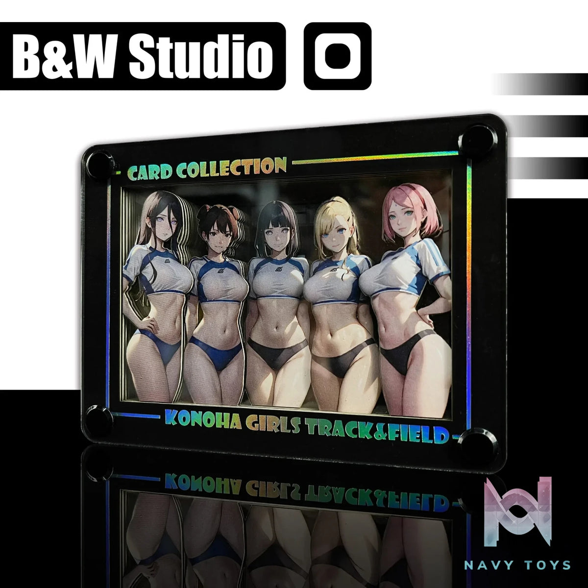 B&W Studio – Naruto Konoha Women’s Track and Field Team Desktop Decorative Card Brick