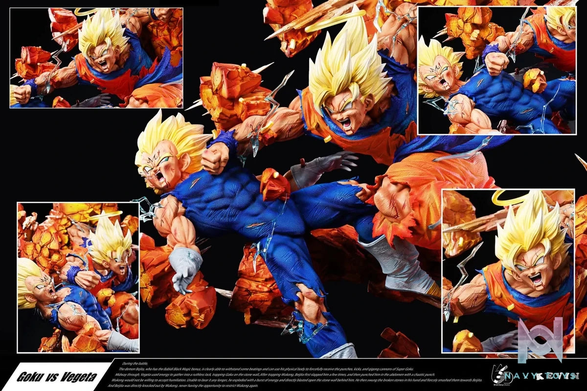 Goku vs Vegeta resin statue Grand Design Studio anime figure
