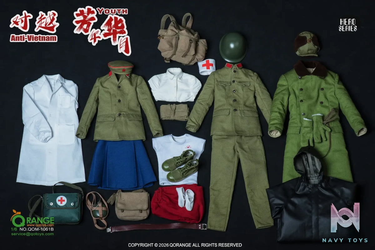 QORANGE QOTOYS – QORANGE QOTOYS 1/6 The Anti-Vietnam Youth Set NO.QOM-1061A/B (Licensed)
