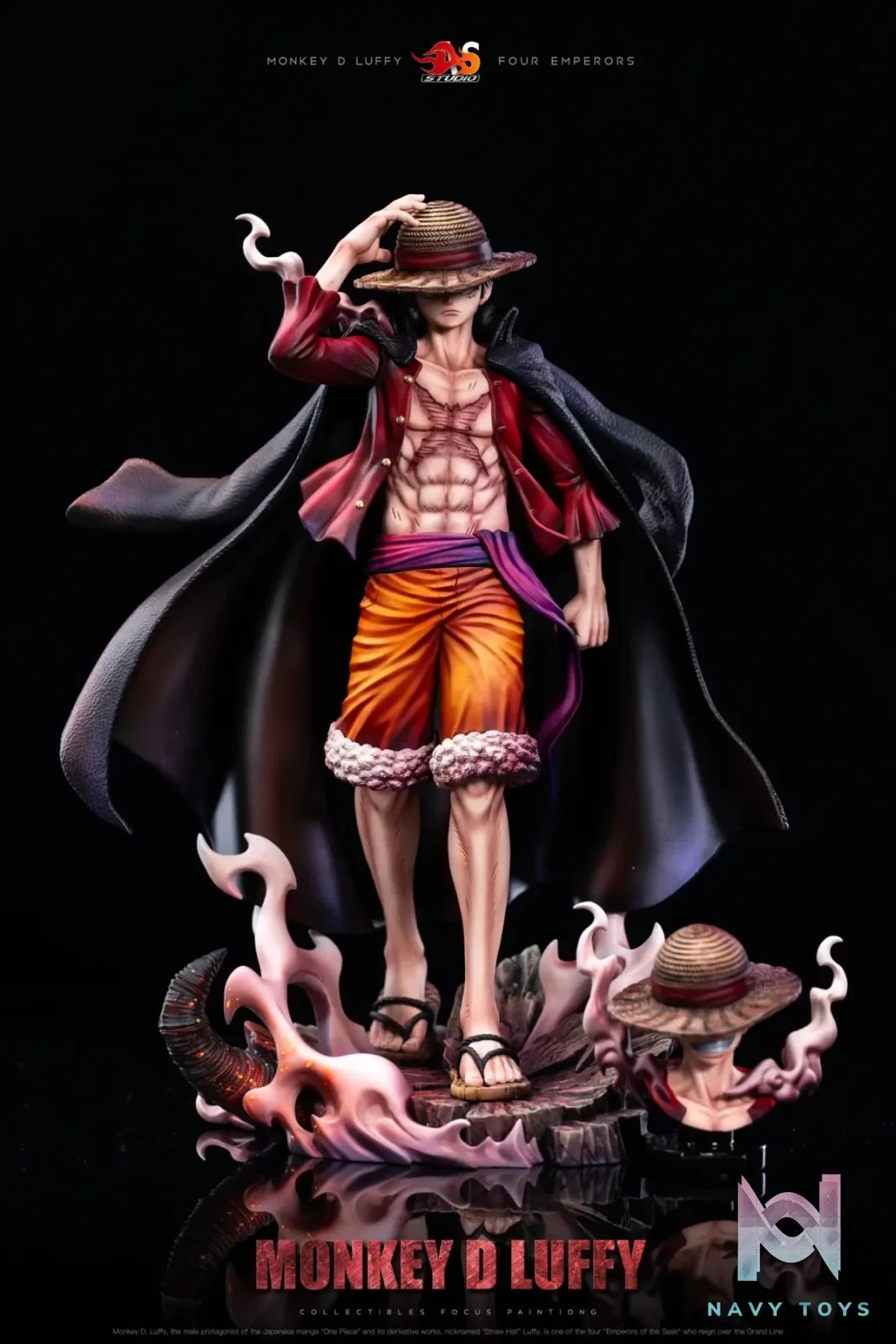 AS Studio - One Piece Pressure cap Luffy resin statue Navy Toys anime figure