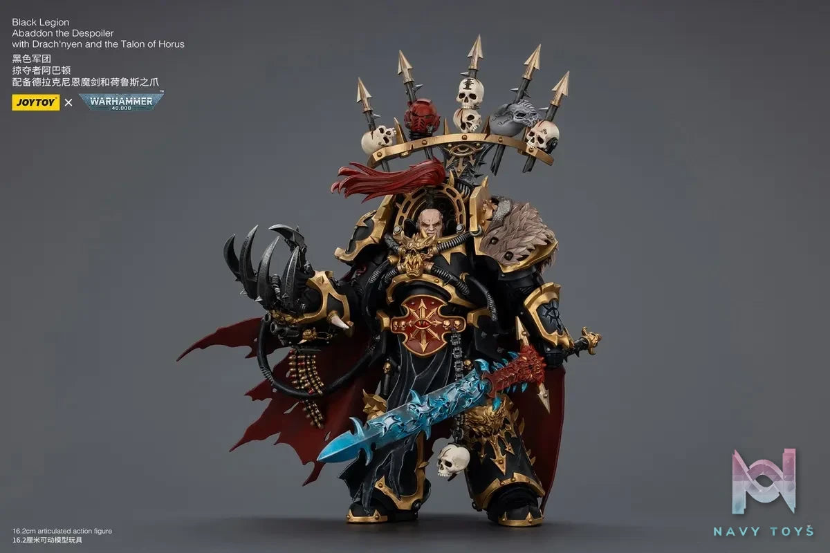 JOYTOY – 1/18 Black Legion Abaddon the Despoiler with Drach’nyen and the Talon of Horus JT02922 (Licensed)