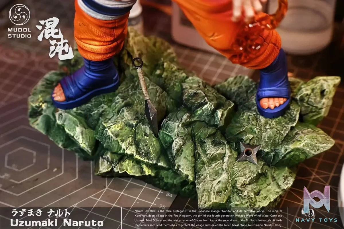MUDDL Studio - Naruto Final Valley Battle Naruto Uzumaki resin statue Navy Toys anime figure