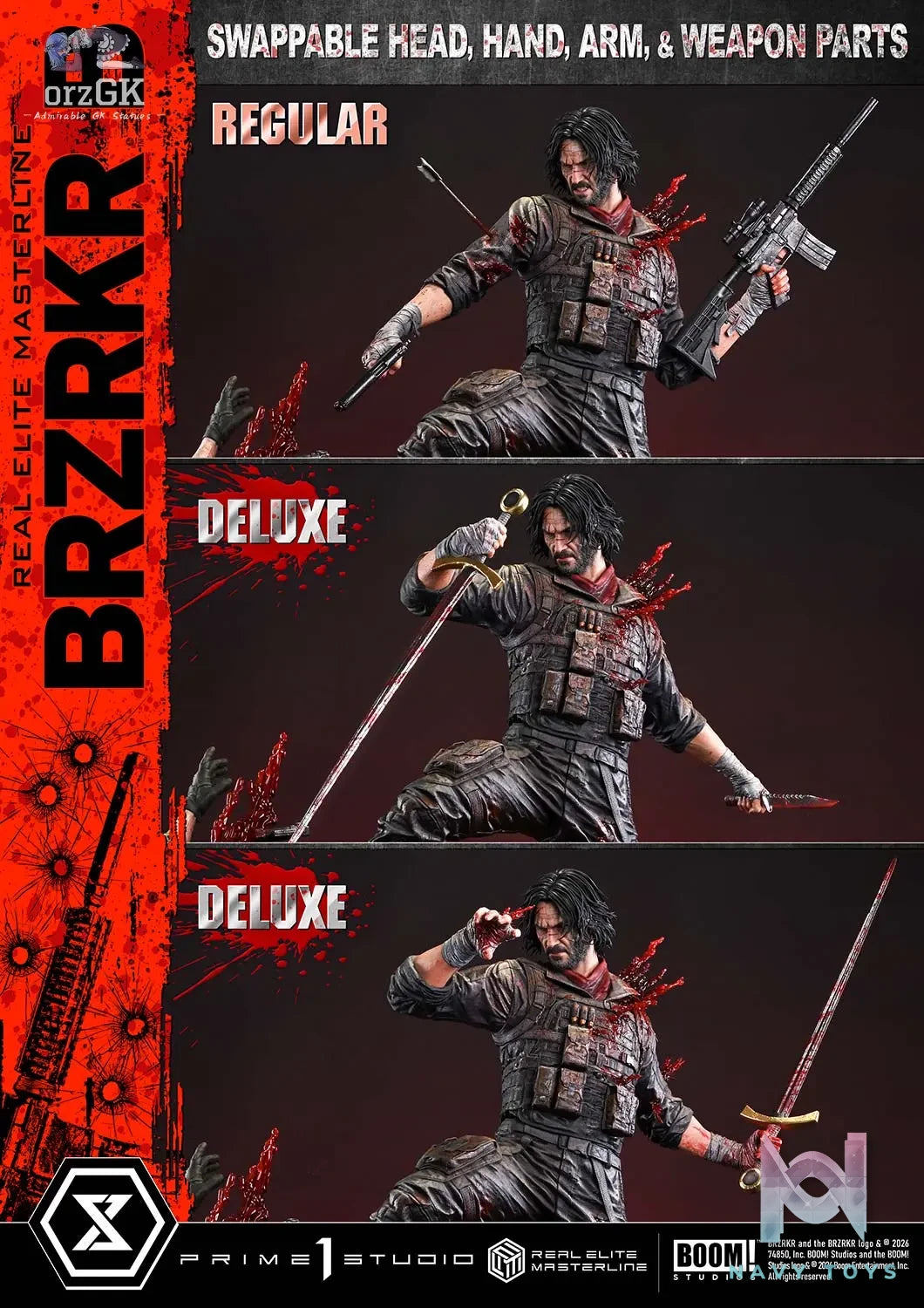 Prime 1 Studio – BRZRKR B 1/4 Statue REMBZK-01 REMBZK-01DX REMBZK-01DXS (Licensed)
