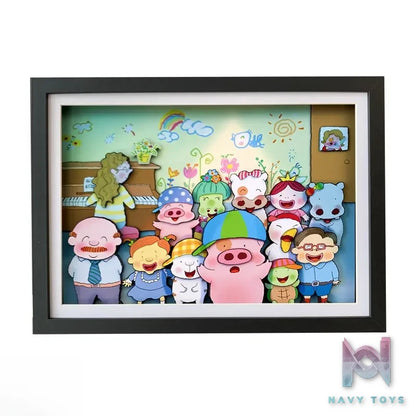 KALA HOME Studio – McDull, the Alumni Multiple Characters 3D Decorative Painting McDull, the Alumni